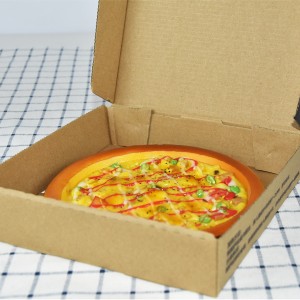 Захиалгат хар Атираат цаасан пиццаны логотой бөөний хайрцаг