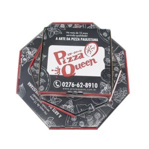 Venta al por mayor Caja de embalaje de tamaño personalizado de alta calidad Caja de pizza hexagonal