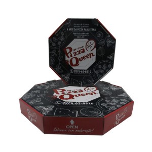 Großhandelsqualitäts-Verpackungsbox in benutzerdefinierter Größe Hexagon Pizza Box