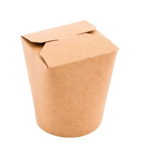 Biologicky odbúrateľná rezancová papierová krabička na obed na zákazku v potravinárskej kvalite