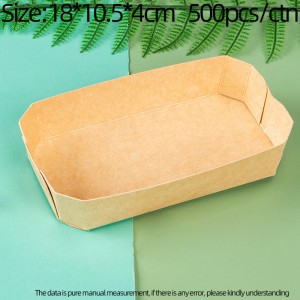 Disposable Lipet Buah Parahu Box Bungkusan Box Paper Tray