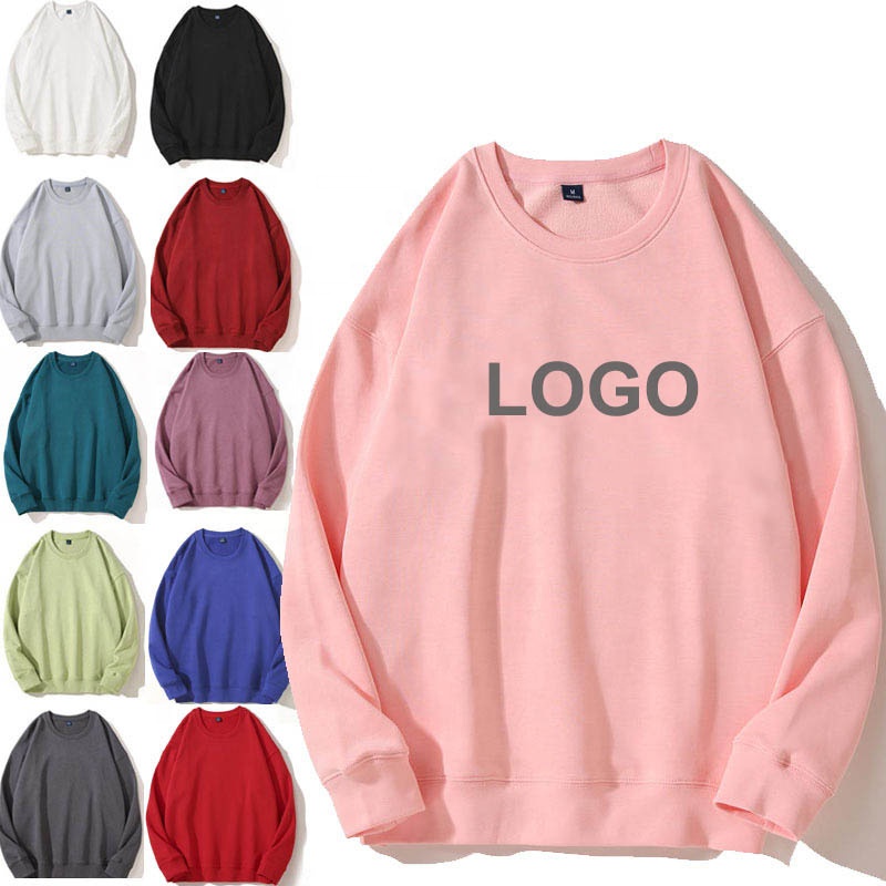 Custom na logo 280 300 320 350 380 400 450 500g maluwag na mga sweatshirt 100% cotton unisex crew neck sweatshirt heavy weight hoodie