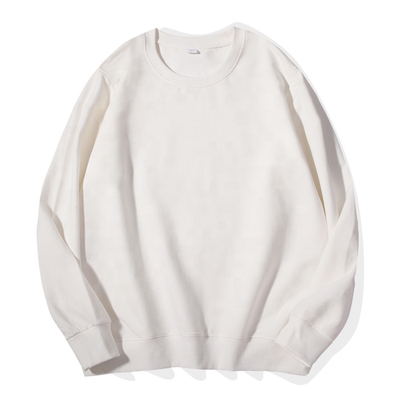 Bulk sale unisex crew neck sweatshirt thin spring autumn french terry custom logo sweaters sa 240g 260g 280g 300g 320g