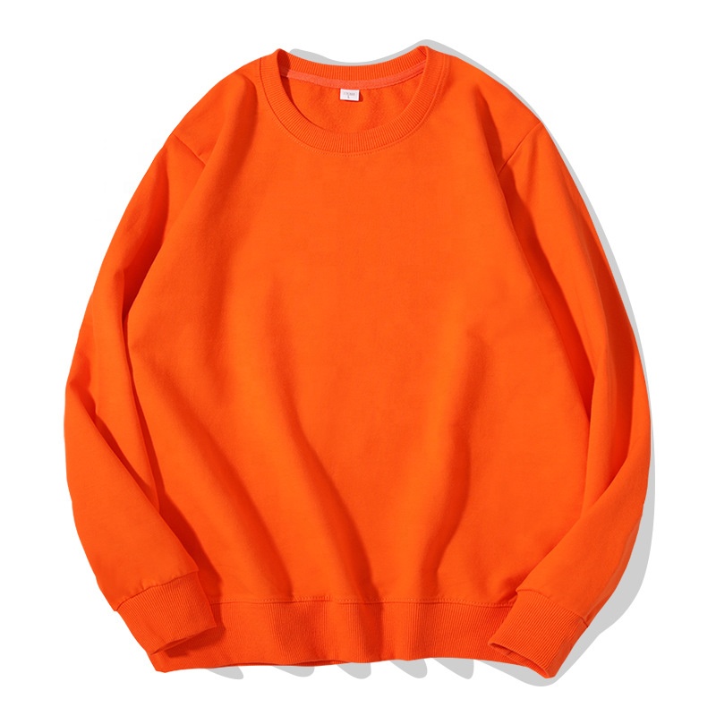 Bulk sale unisex crew neck sweatshirt thin spring autumn french terry custom logo sweaters sa 240g 260g 280g 300g 320g