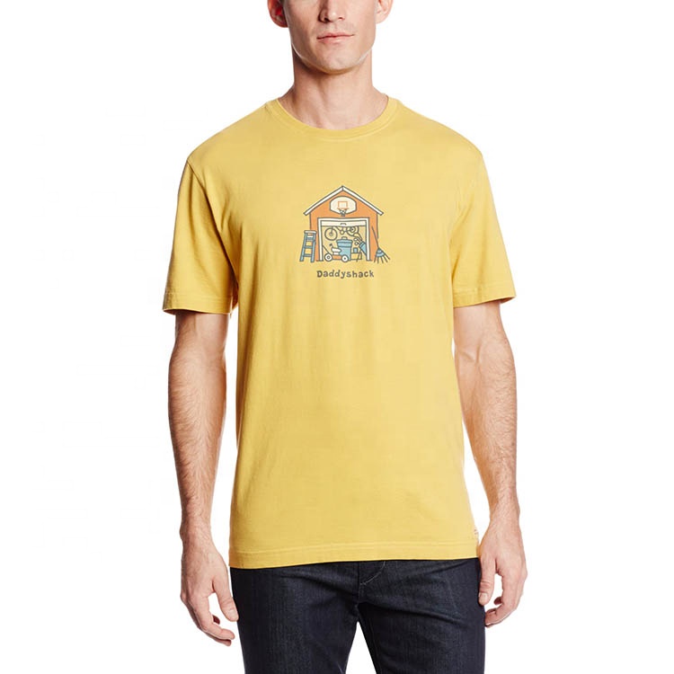 Camiseta de promoción personalizada OEM sen problemas 100% algodón de manga curta con gráficos de alta calidade camiseta de moda para homes