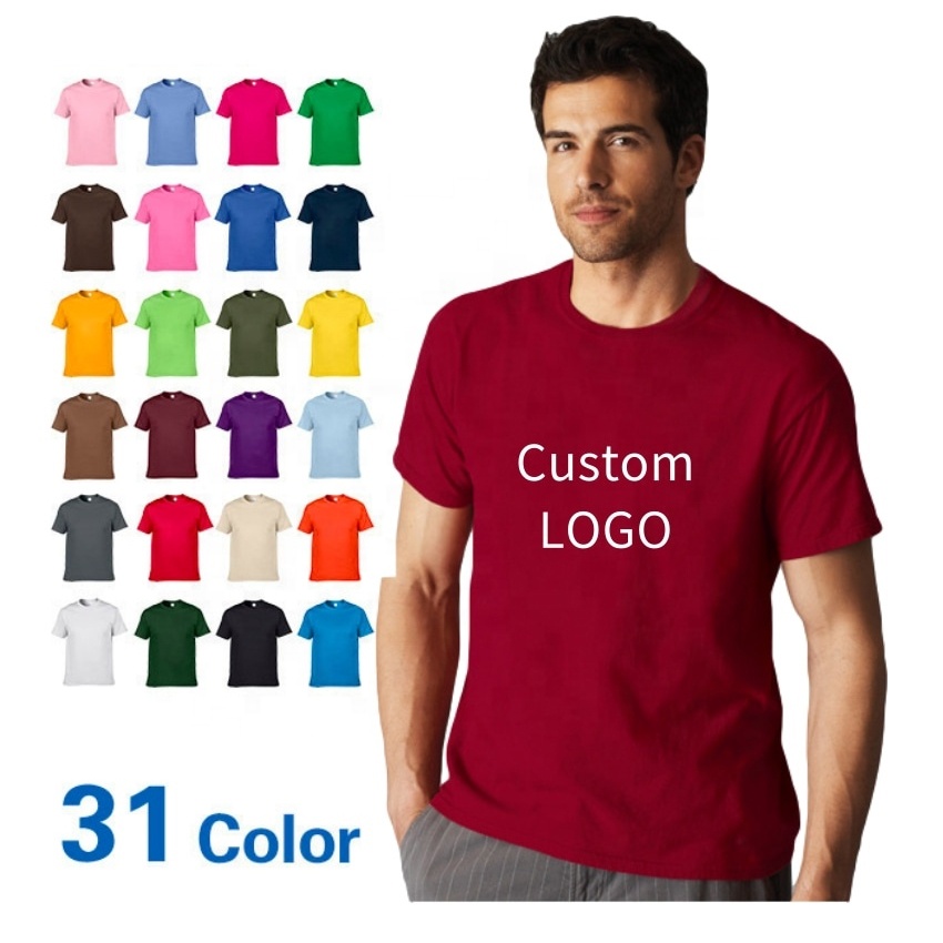 Camiseta 100% algodón por xunto de alta calidade personalizada para homes que imprime a túa camiseta de marca Camisetas gráficas para homes Camisetas mulleres de gran tamaño branco