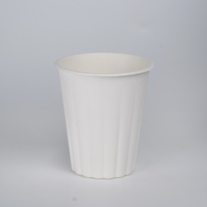 12オンスの生分解性バガスパルプモールドコーヒーカップ