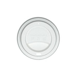 Nouveau design de couvercles de tasse à café compostables à la maison de 80 mm