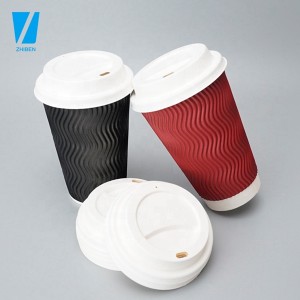 Капаци за шолји за кафе од багас за еднократна употреба 90 мм Без слама
