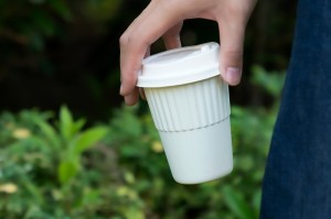12oz Biodegradable Bagasse pulp ngundo Coffee Cup