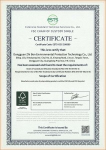 certificado ESTS de la fábrica de zhiben dongguan