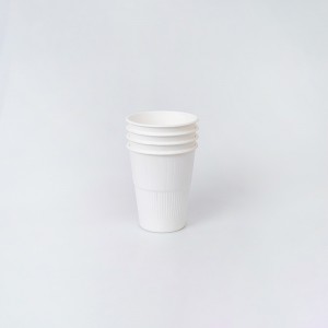 12オンスの生分解性バガスパルプモールドコーヒーカップ