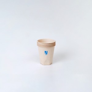 Taza de café ECO biodegradable con fondo de diamante de 8 oz