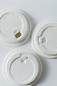 90 mm Bagasse Foldback kaffekoplåg til varm drik