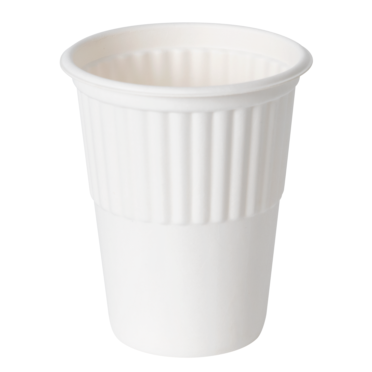 12oz Biodegradable Bagasse pulp ngundo Coffee Cup Featured Umfanekiso