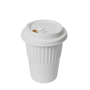 Couvercles de tasse à café pliables en bagasse de 90 mm pour boisson chaude