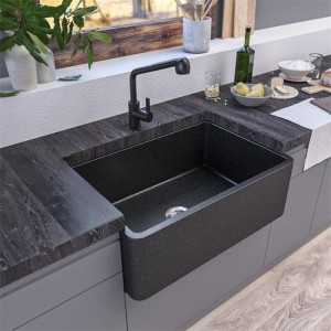 Single Bowl Quartz Sink Composite Granite Kitch...
