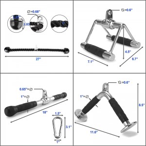 Press Down Cable Attachment Weight Machine Accessories Set