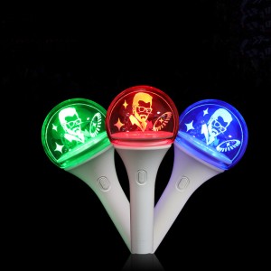 କଷ୍ଟୋମାଇଜ୍ ହୋଇଥିବା ଲୋଗୋ Kpop Idol Offical Light Stick Concert Cheer Glowing Acrylic Light Stick |