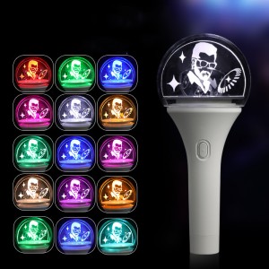 Suaicheantas Gnàthaichte Kpop Idol Cuirm-chiùil Solais Oifigeil Cuirm-chiùil Cheer Glowing Acrylic Light Stick