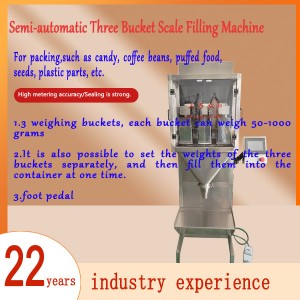 Semi-awtomatikong Three Bucket Scale Filling Machine