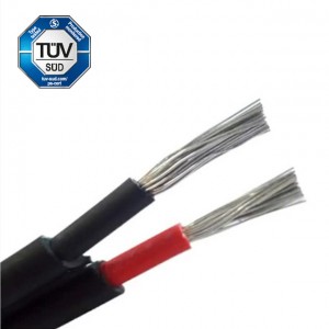 pabrika ubos nga presyo TUV Certification DC Twin Core PV1-F 2X2.5mm2 Barato nga Electrical Wire Solar Cable