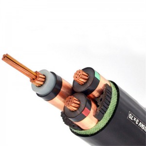 8.7 / 15kv CU / XLPE / PVC Alabọde Foliteji Power Cable