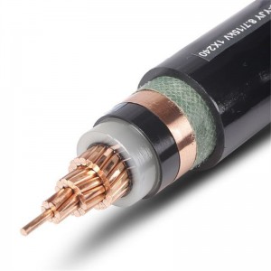 8,7/15kv CU/XLPE/PVC среднонапонски кабел за напојување