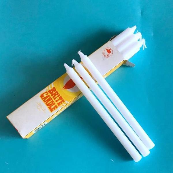 Popular 100% Paraffin Wax White Color Stick Candle Velas