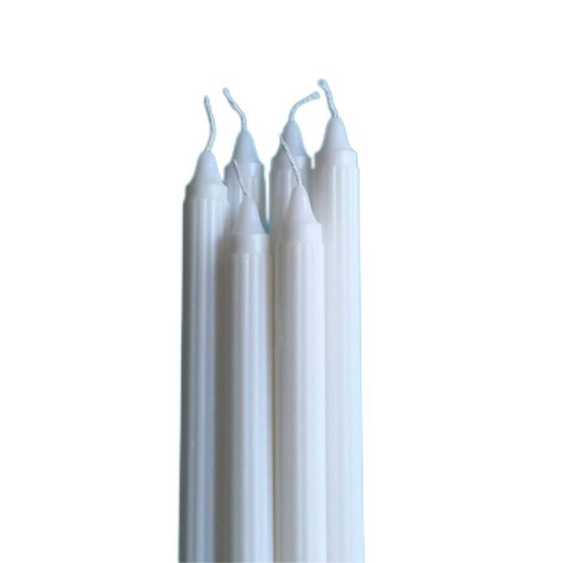 Fluted candle manufacturer murang 45g white twisted household stick candle Para sa Nigeria Market