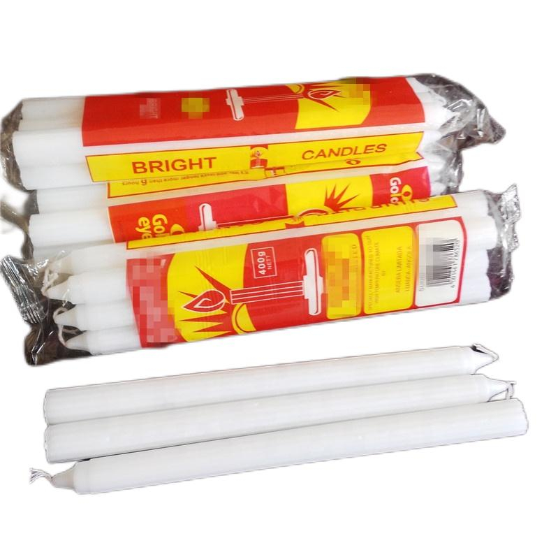 뜨거운 판매 2022 앙골라 왁스 플루트 흰색 스틱 촛불 가정용 벨라스
