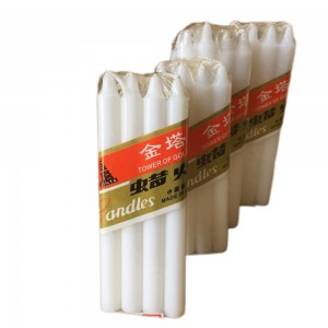 Good Smelling Super Quality white stick fluted wax candle na nagbebenta ng stock