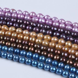 Edison Freshwater Pearl 9-12mm Color Natural Real Dyed Freshwater Baroque Shape Beads Loose Pearl Full Hole