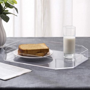 Clear Plexiglass Serving Tray Acrylic Food Tray