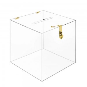 Hot New Products Rose Acrylic Box -  Clear Acrylic Wishing Well Wedding Card Box with Slot – Zhanyu
