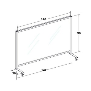 Transparent Divider Acrylic Protection