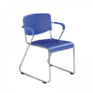 Stack-able plastic metal chair/school chair/Training chair/office chair/with metal legs/armrests XRB-002
