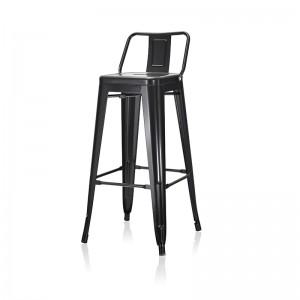 Bar Counter Stool Home Modern Minimalist Casual Cafe Furniture Metal High Bar Chairs with backrest for Bar Table XRB-2005-B