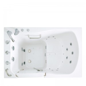 Zink Adults Skin Spa Machine Walk-In Tub Shower Combo Dengan Kursi