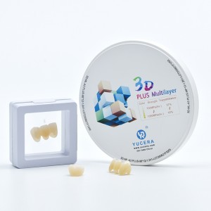 Dental 3D Pro Multilayer Zirconia Block For Dental Esthetic Restoration