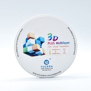 3D Pro Multilayer Zirconia Block בלוקים שקופים למעבדת שיניים