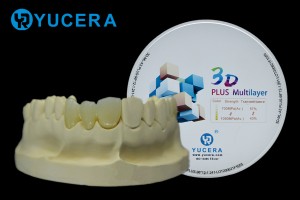 Yucera tandheelkundige keramische blokken 3D plus meerlaags zirkoniablok voor cadcam-freesmachine