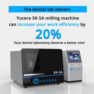 Tandtechnisch laboratorium Gebruik SK-5A 5-assige freesmachine Droog frezen zonder olie volgens CE/ISO-norm
