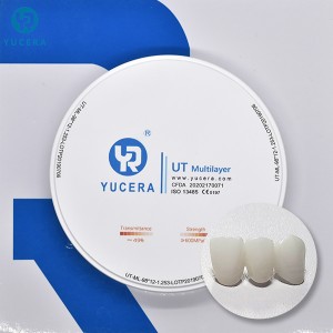 Bloque de circonio UT de alta calidad para dentaduras postizas de cerámica a precio de fábrica