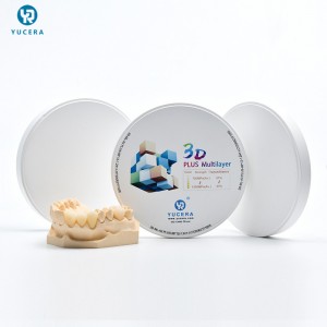 Dental 3D Pro Multilayer Zirconia Block Kanggo Restorasi Estetika Dental