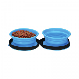 Dog bowl duo foldable 3AS TPR ——Travel folding bowl pack