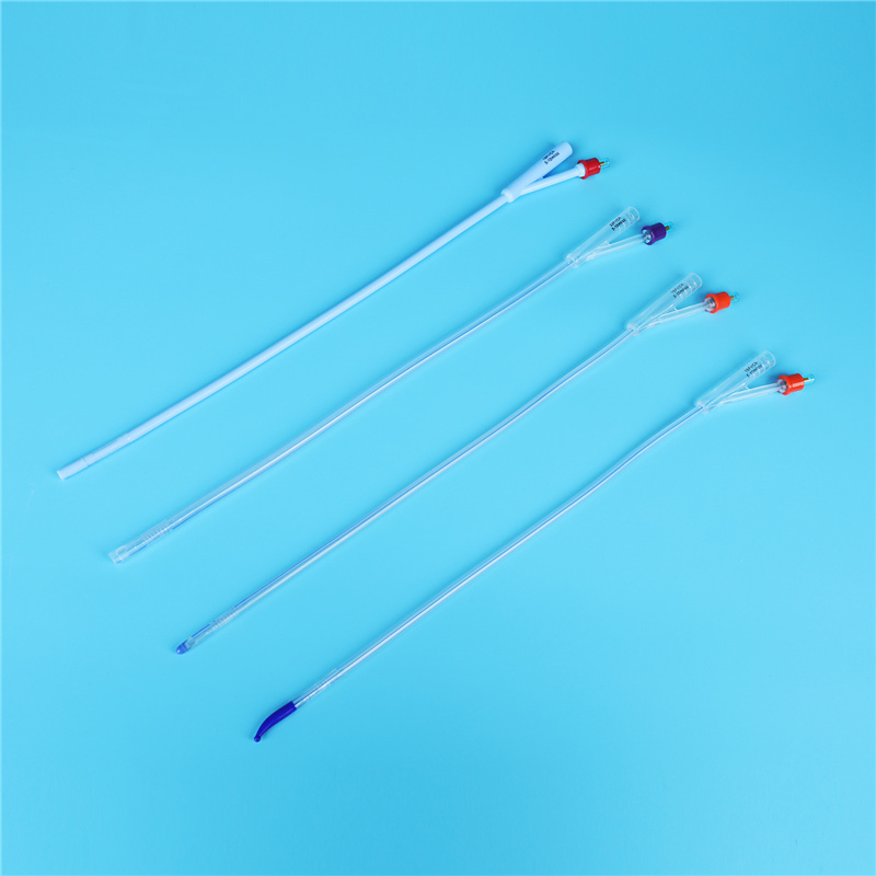 Silicone Urinary Catheter with Unibal Integrated Flat Balloon Tiemann Tip, Open Tip, Round Tip, 2 Way Uretheral kapa Suprapubic Use China Factory Integral Balloon
