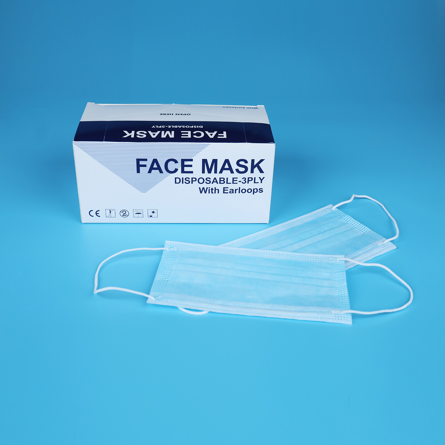 Máscara facial descartável para uso médico