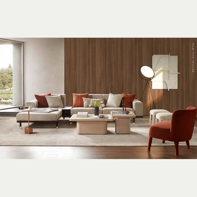 China Onigi Furniture Modern Section Sofa Ṣeto ifihan Aworan