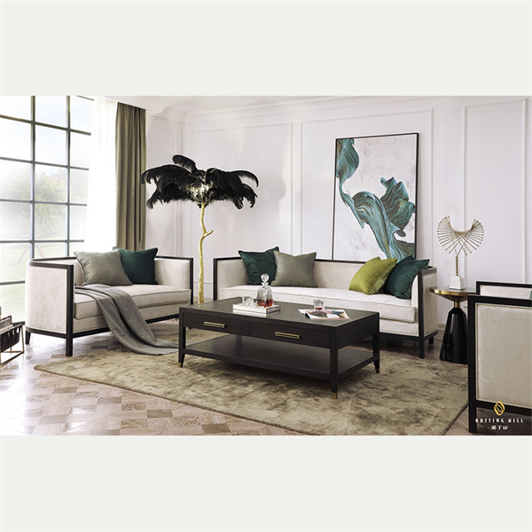 Sofa Berlapis Fabrik – Tiga Tempat Duduk